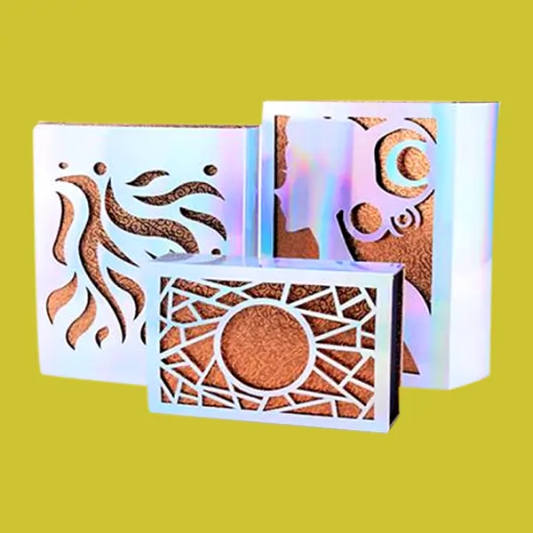 Custom laser cut box with elegant design.