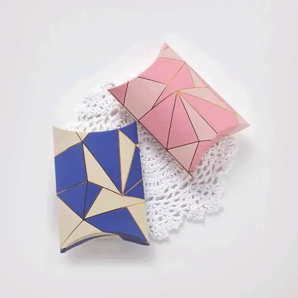 Custom pillow boxes for gifts and retail packaging