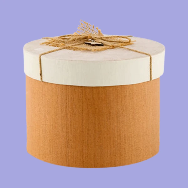 Round cardboard box for packaging